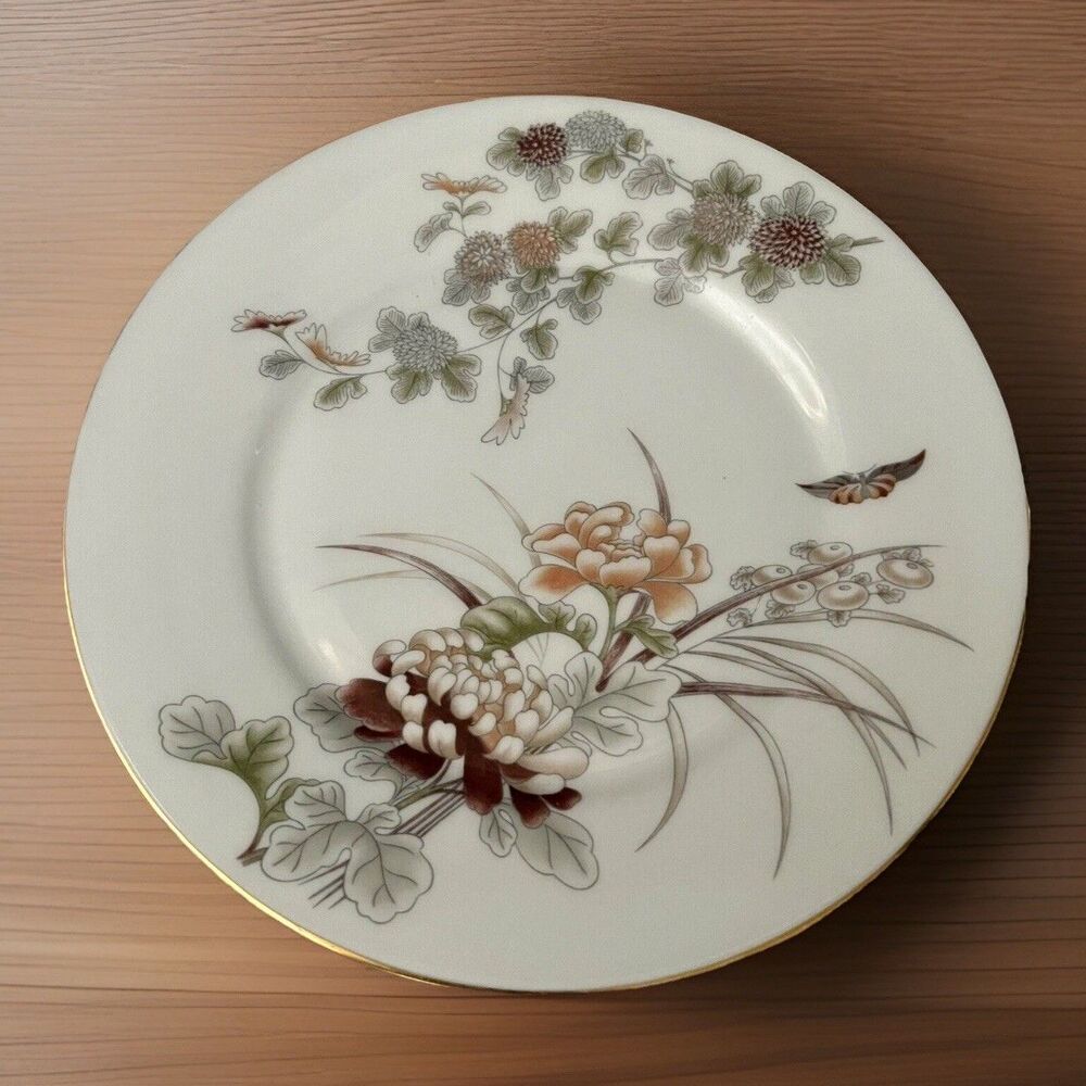 Lenox Oxford  Tranquility Salad Dessert Plate 8" Floral Butterfly